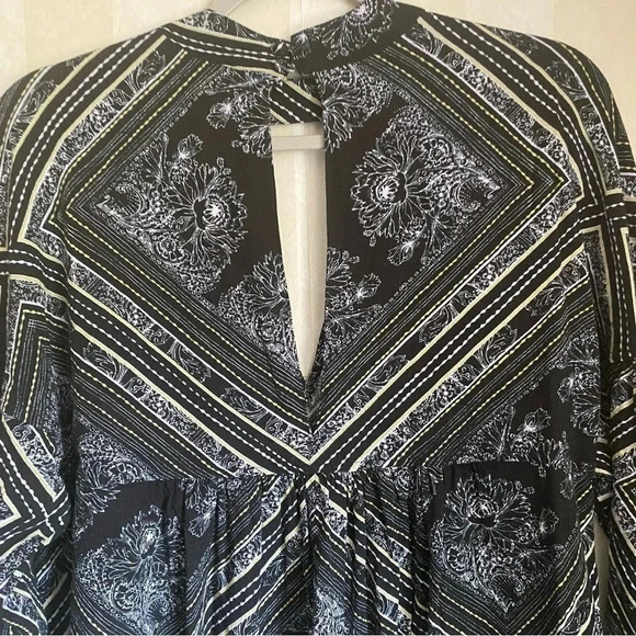 Free People Black and White High Neck Tunic Size Small - Picture 8 of 9